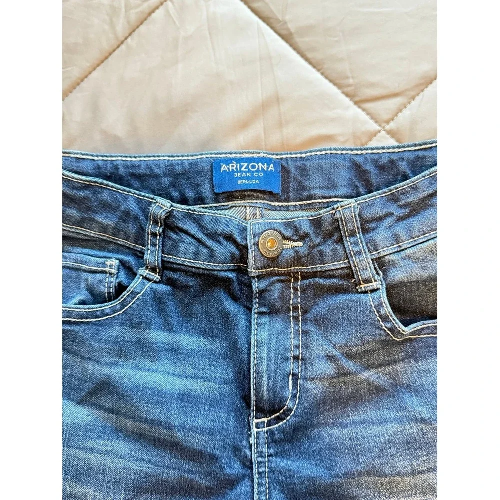 Girls denim shorts Arizona jean co size large (12) adjustable waist summer Y2K